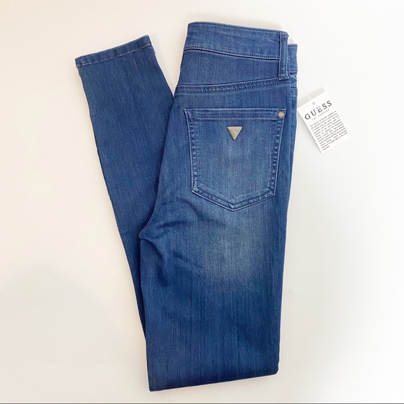 Women’s Guess denim gems high rise skinny jeans - Picture 8 of 13